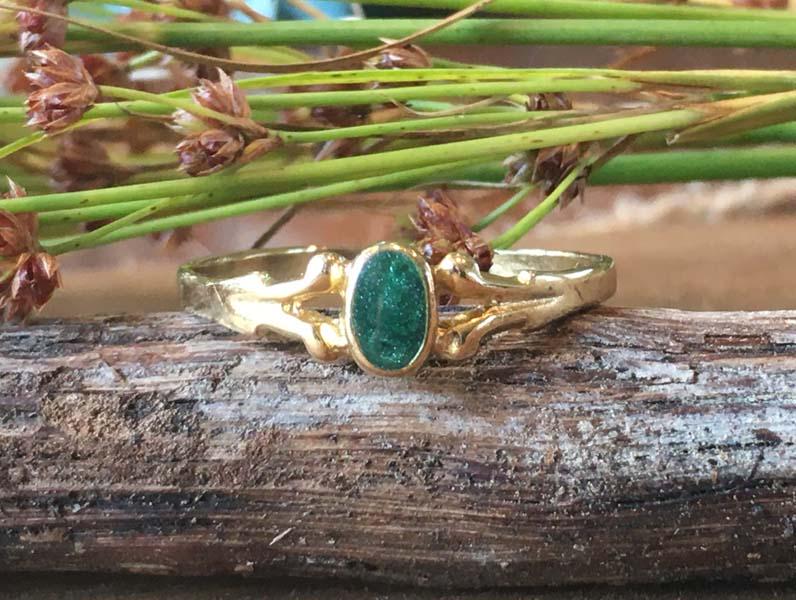 Vermeil Sterling Silver Ring Sz 8.5 (1 of 2)