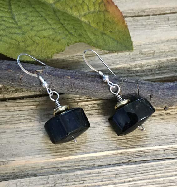 Sterling Silver Onyx Earrings (1 of 2)