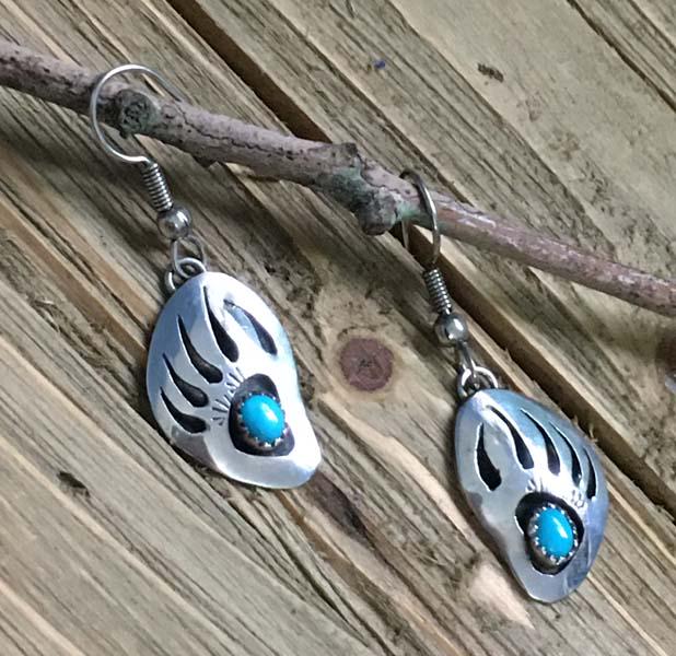 Native American Sterling Silver Earrings (1 of 3)