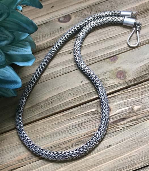 Heavy Sterling Silver Wheat Chain Necklace (1 of 5)