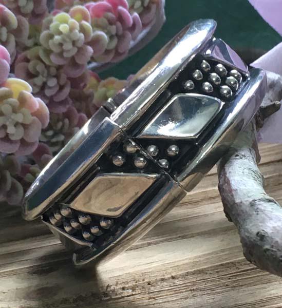 Sterling Silver Hinge Bangle Bracelet (1 of 8)