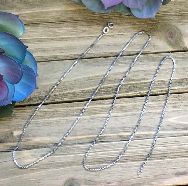 Sterling Silver Box Chain Necklace (1 of 3)