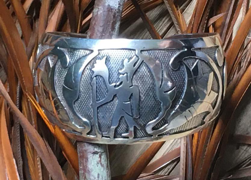 Signed Sterling Egyptian Cuff Bracelet (1 of 8)