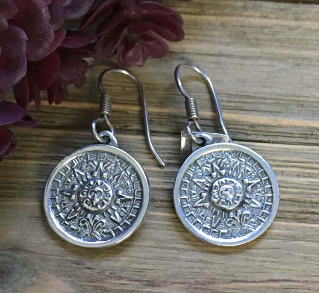 Sterling Silver Aztec Earrings (1 of 5)