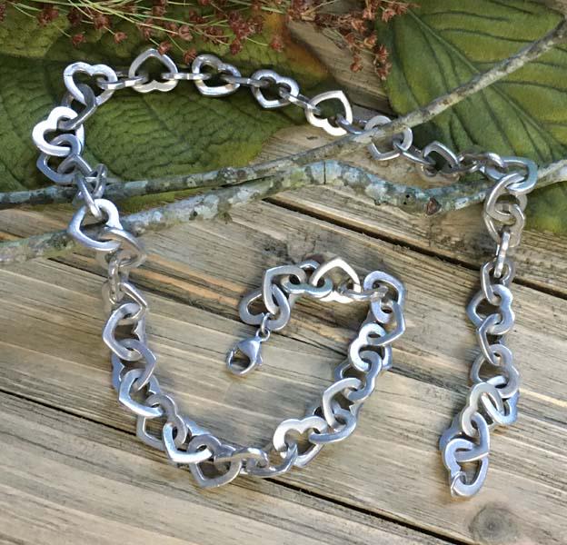 Sterling Silver Interlocking Heart Necklace (1 of 6)