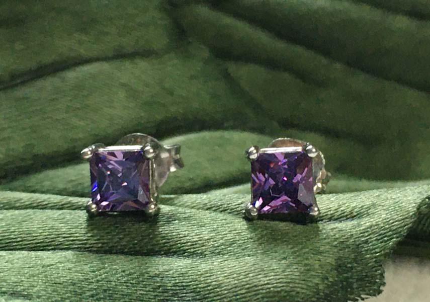 Sterling Silver Amethyst Earrings (1 of 4)