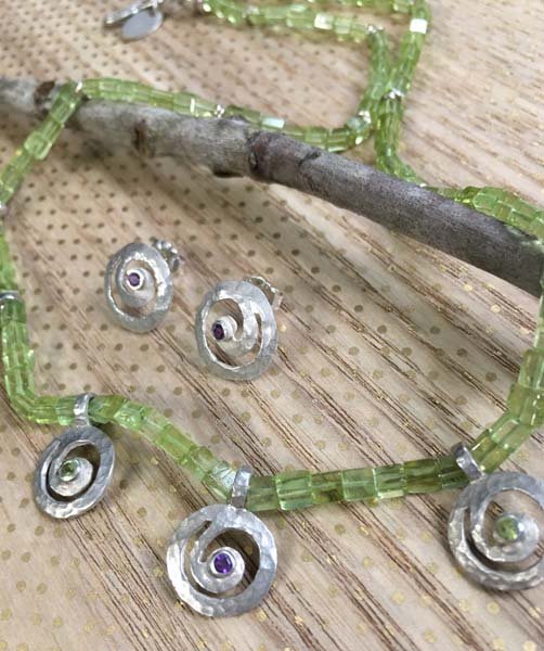 Caroline Ballou Sterling & 14K Necklace & Earrings Set (1 of 6)