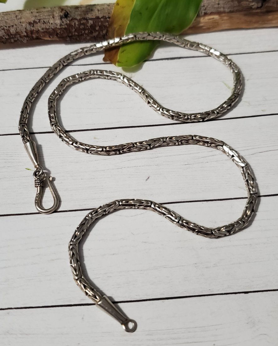 Sterling Silver Byzantine Chain Necklace (1 of 4)