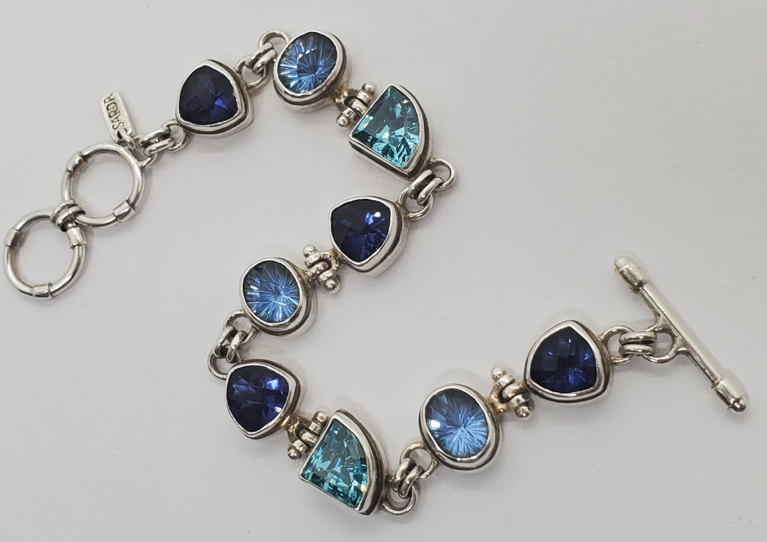 SARDA Sterling Silver Tourmaline Link Bracelet (1 of 5)