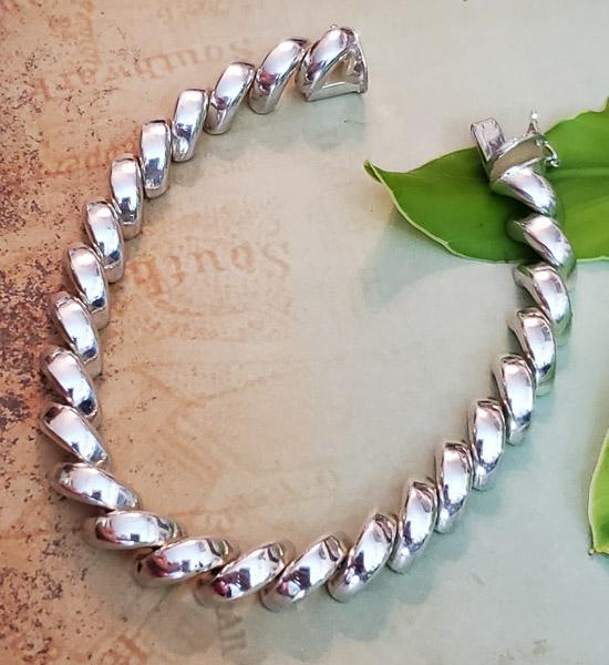 Italy Sterling Silver San Marco Bracelet (1 of 4)