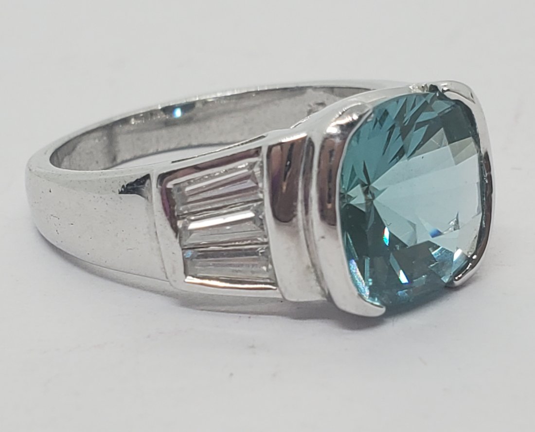 Signed Sterling Spinel Ring sz 8 (1 of 5)