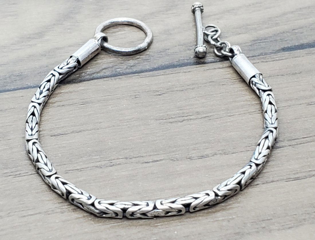 Sterling Silver Byzantine Bracelet (1 of 3)