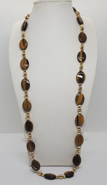 14k Gold Tigers Eye Necklace (1 of 4)
