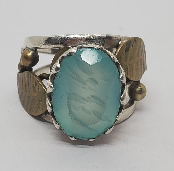 Two Tone Sterling Silver Ring sz 6.5 (1 of 5)