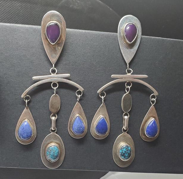 Signed Andres Niteo Sterling Silver Earrings (1 of 6)