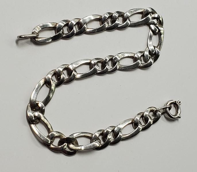Italy Sterling Silver Link Bracelet (1 of 3)