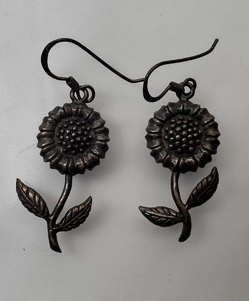 Sterling Silver Daisy Earrings: They have a 43mm drop and are 14mm wide. Shipping Time: Usually 2-5 Business Days Shipping Rates: Shipping rates start at $15 (US Only) for 2-3 Day Priority Mail, contact us for our first-class rates.