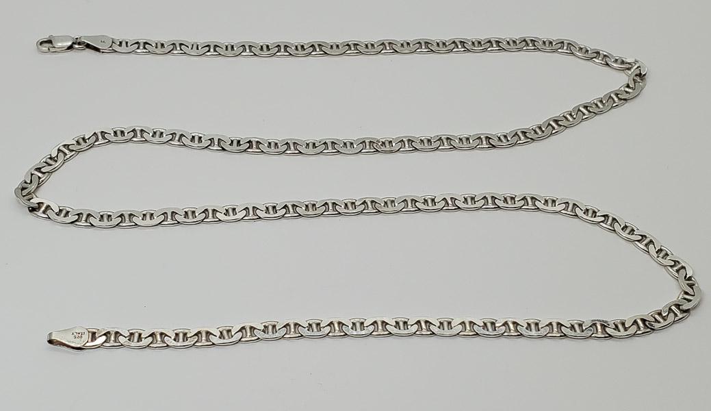 ITALY Signed BL Sterling Silver Anchor Link Chain (1 of 3)