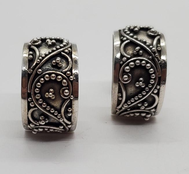 Sterling Silver Earrings: These have an 18mm drop and are 10mm wide. Shipping Time: Usually 2-5 Business Days Shipping Rates: Shipping rates start at $15 (US Only) for 2-3 Day Priority Mail, contact us for our first-class rate