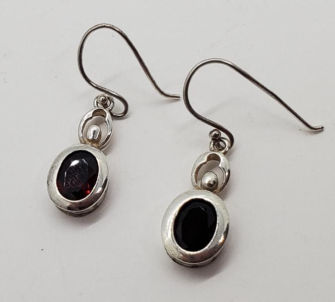 Sterling Silver Garnet Earrings: Earrings have a 30mm drop and are 8.7mm wide. Shipping Time: Usually 2-5 Business Days Shipping Rates: Shipping rates start at $15 (US Only) for 2-3 Day Priority Mail, contact us for our first-class r