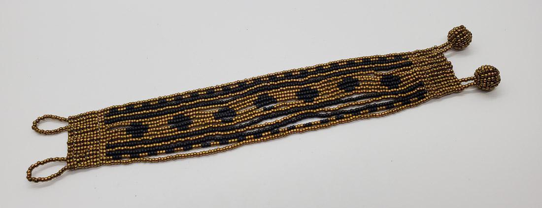 Black and Gold Seed Bead Bracelet (1 of 3)