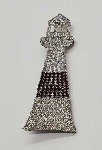 Rhinestone Light House Brooch (1 of 3)