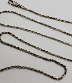 Italian Sterling Silver Chain Necklace: Necklace is 18 inches long and 1.5mm wide. Weighs 4.3 gramsShipping Time: Usually 2-5 Business DaysShipping Rates: Shipping rates start at $15 (US Only) for 2-3 Day Priority Mail, contact us for our f