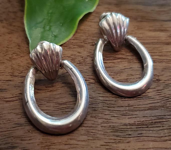 Door Knocker Style Sterling Earrings: Please see the pictures for details because this is the exact item you will receive. Weight in Grams: 4.29