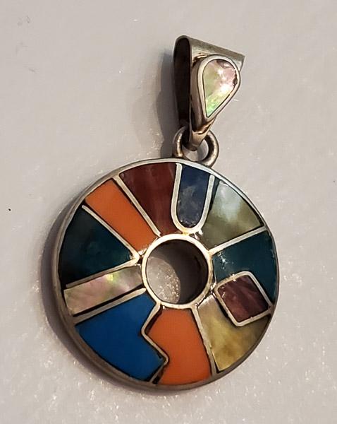 950 Silver Multi Gemstone Pendant (1 of 5)