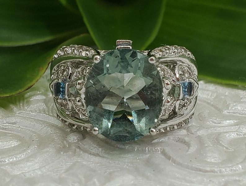 Quality Topaz Spinel Sterling Silver Ring Sz 7 (1 of 9)