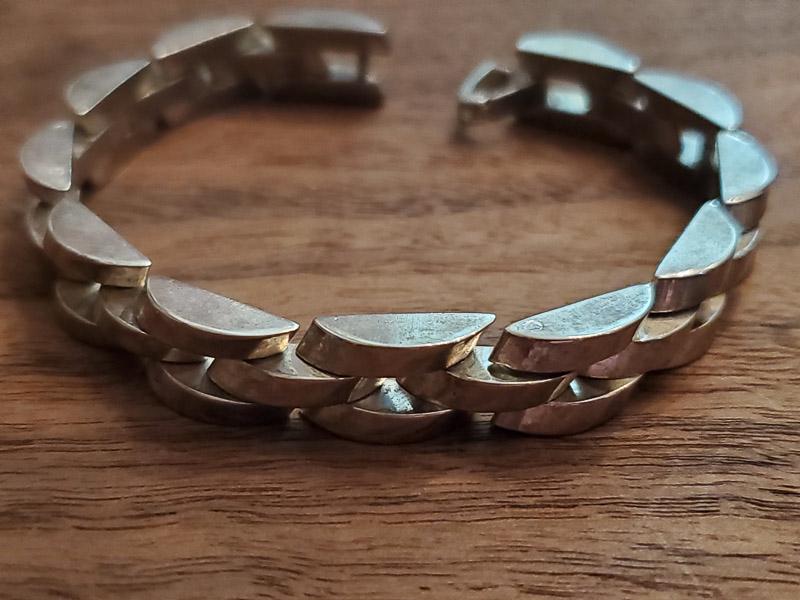 9.5mm Sterling Silver HEAVY Link  Bracelet (1 of 5)