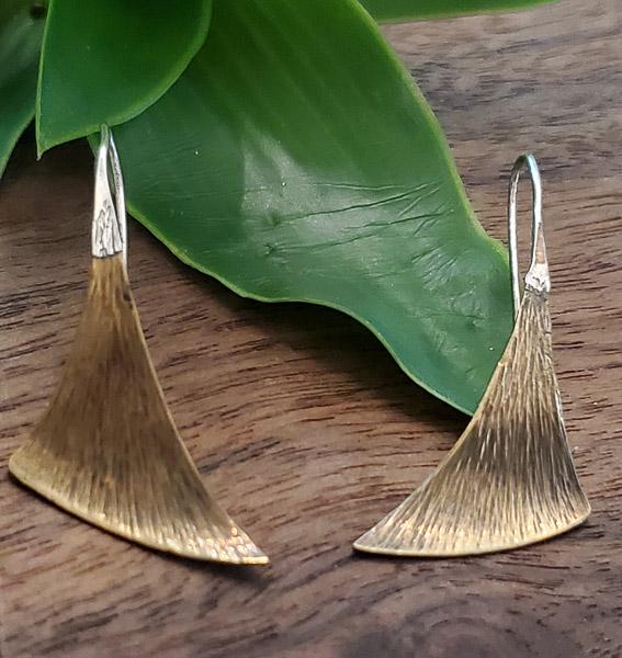 Two Tone Unique Artisan Sterling Silver Earrings (1 of 4)