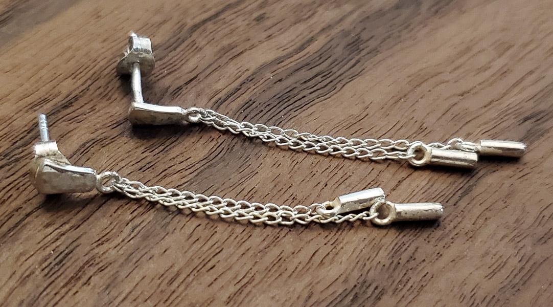 Vintage Dangle Sterling Silver Earrings (1 of 3)