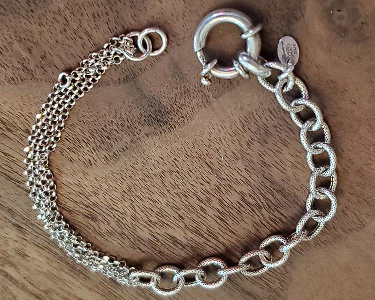 Dyadema Italy Sterling Silver Link and Chain Bracelet (1 of 5)