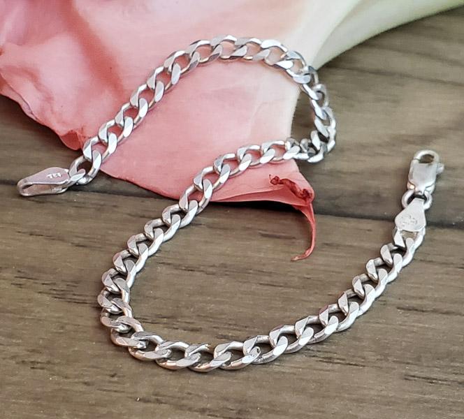 IBB Sterling Silver Chain Link Bracelet (1 of 4)