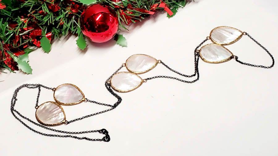 Sterling Silver Shell Teardrop Necklace (1 of 4)