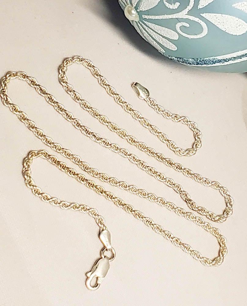 KA 1772 Italy Sterling Silver 20" Rope Chain (1 of 3)