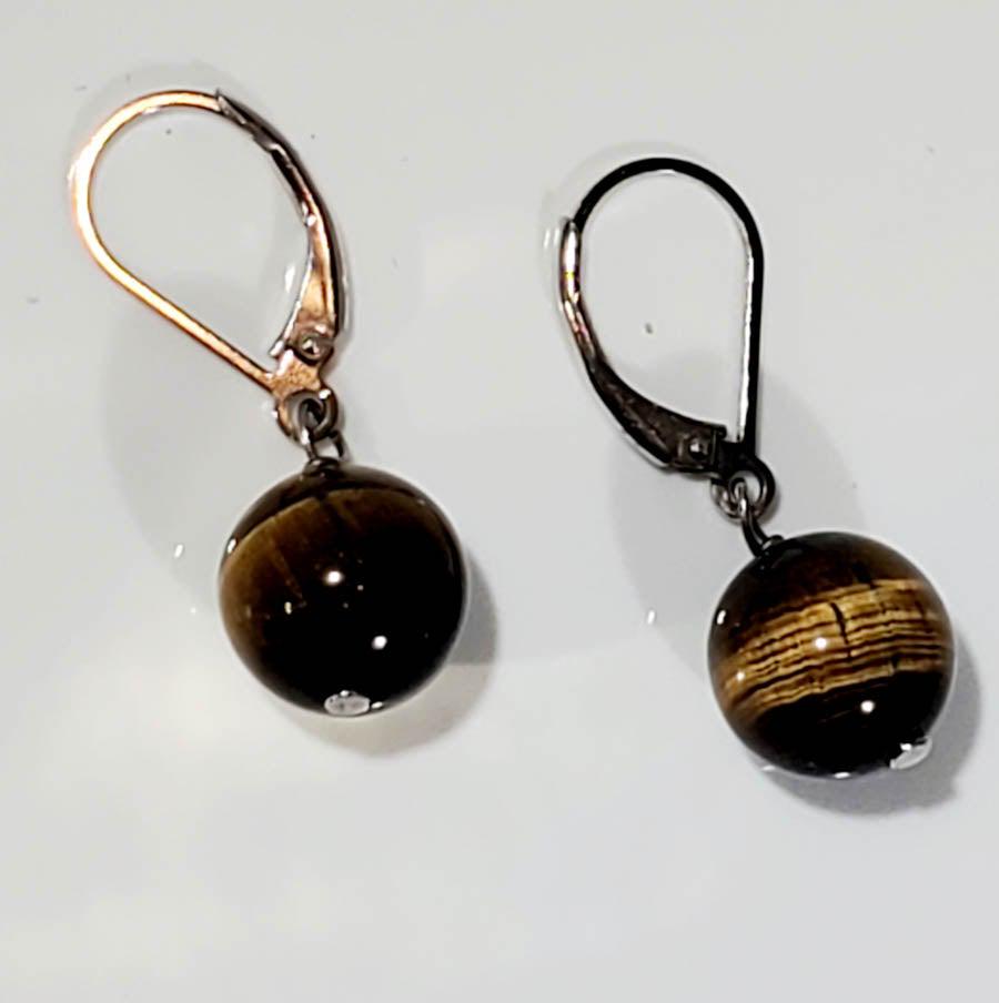 Sterling Silver Tigers Eye Earrings (1 of 5)