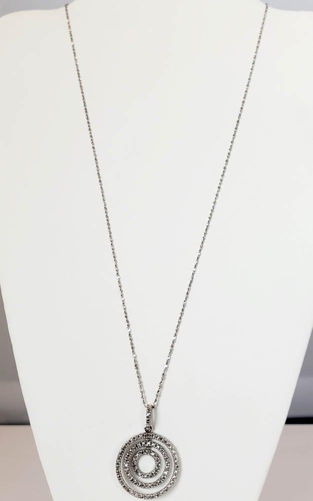 Sterling Silver CZ Necklace 16" (1 of 6)