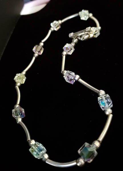 Sterling Silver Crystal Necklace (1 of 6)