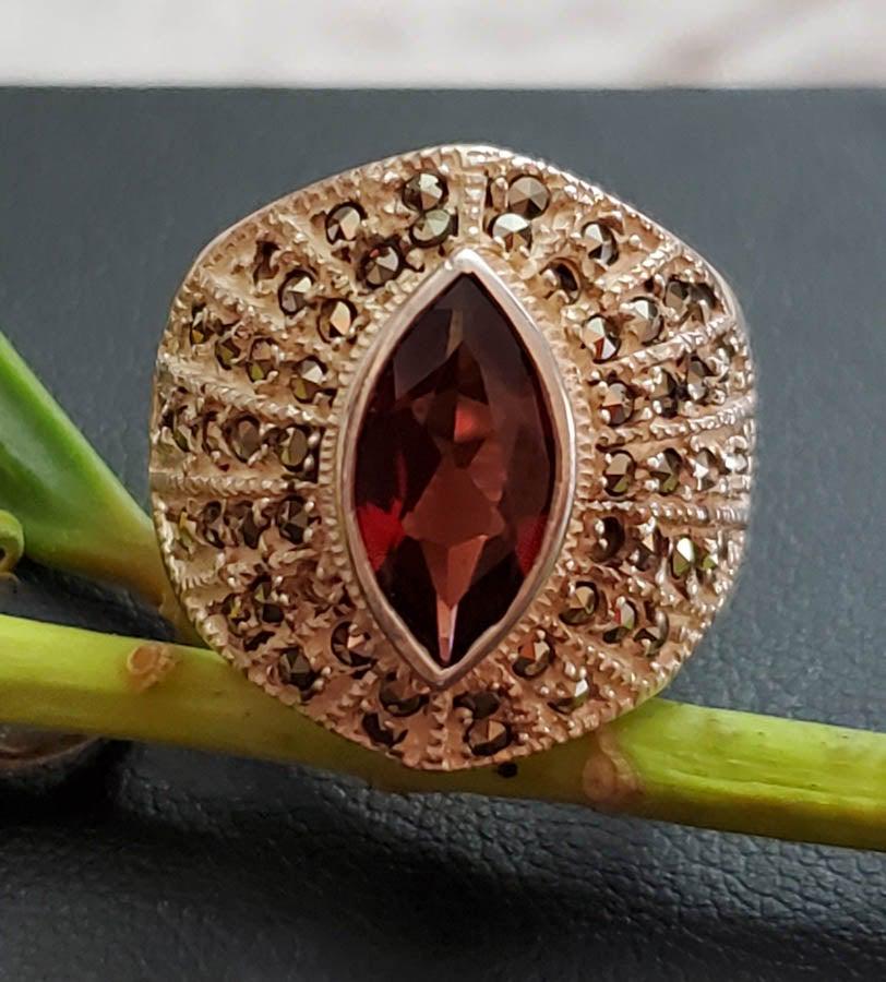 Sterling Silver Marcasite Ring (1 of 5)