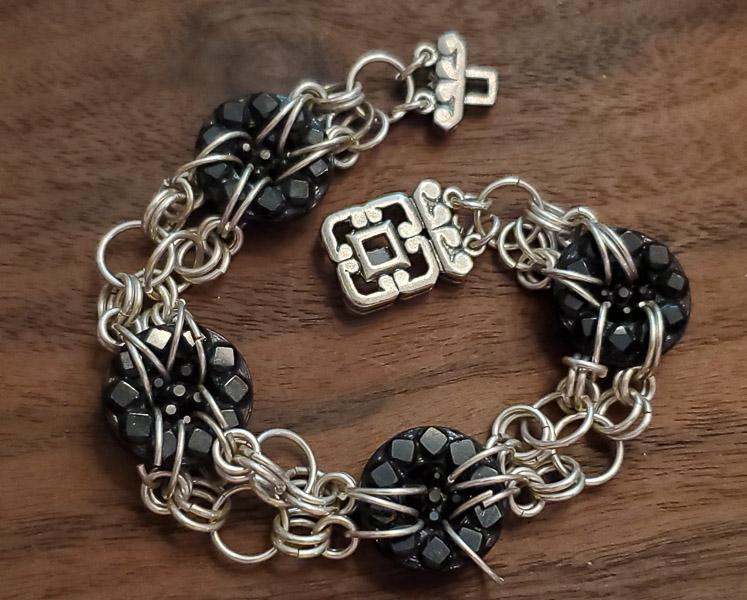 Unique Sterling Silver Link Bracelet (1 of 5)