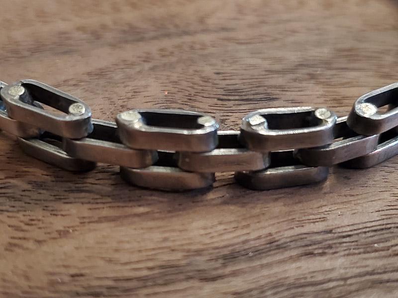 Taxco Thick Sterling Silver Link Bracelet (1 of 5)