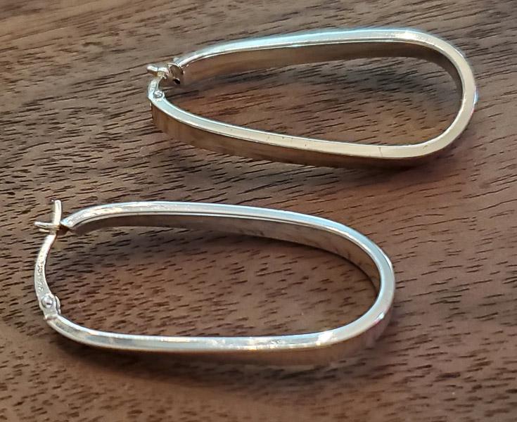 Twisted Hoop Sterling Silver Earrings (1 of 4)