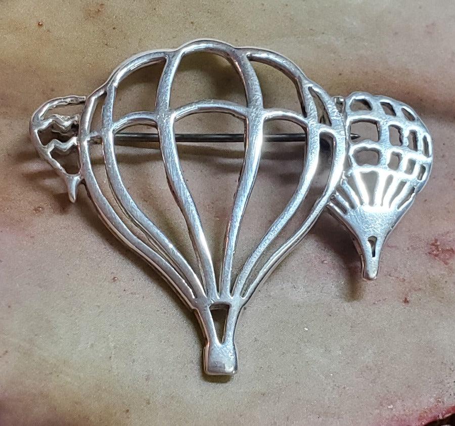 800 Silver Hot Air Balloon Brooch (1 of 4)