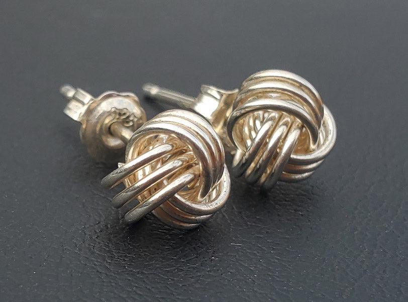 Love Knot Sterling Silver Stud Earrings (1 of 4)