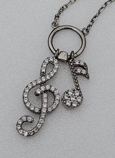 Music Charms Sterling Silver Necklace (1 of 3)