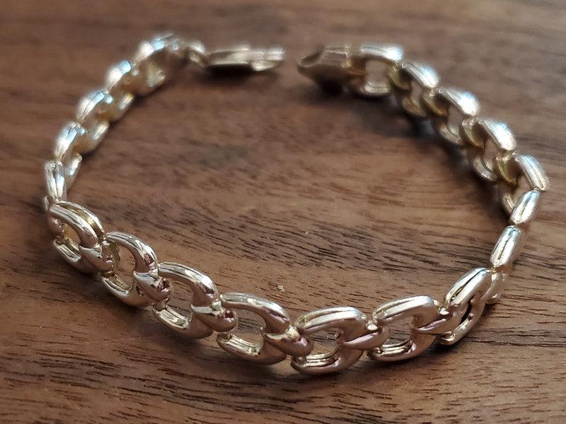 8mm IBB Italy Sterling Silver Link Bracelet (1 of 4)