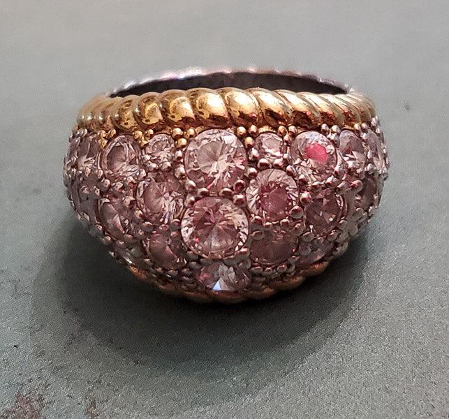 Two Tone Rope Design Sterling Silver Ring Sz 5 (1 of 5)