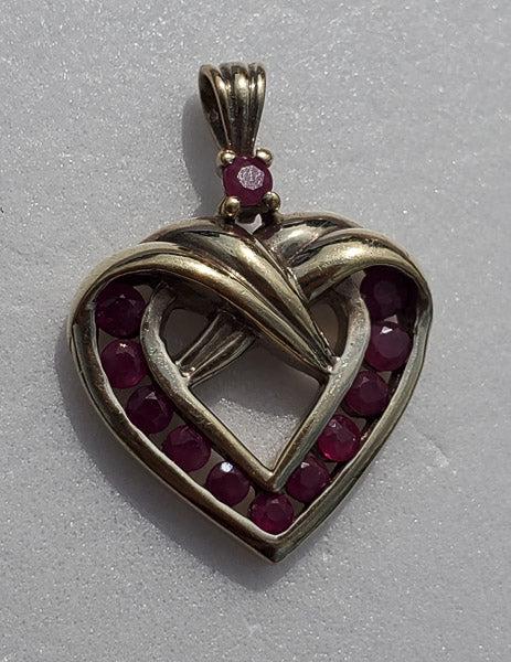 Vermeil Sterling Silver Ruby Pendant (1 of 4)